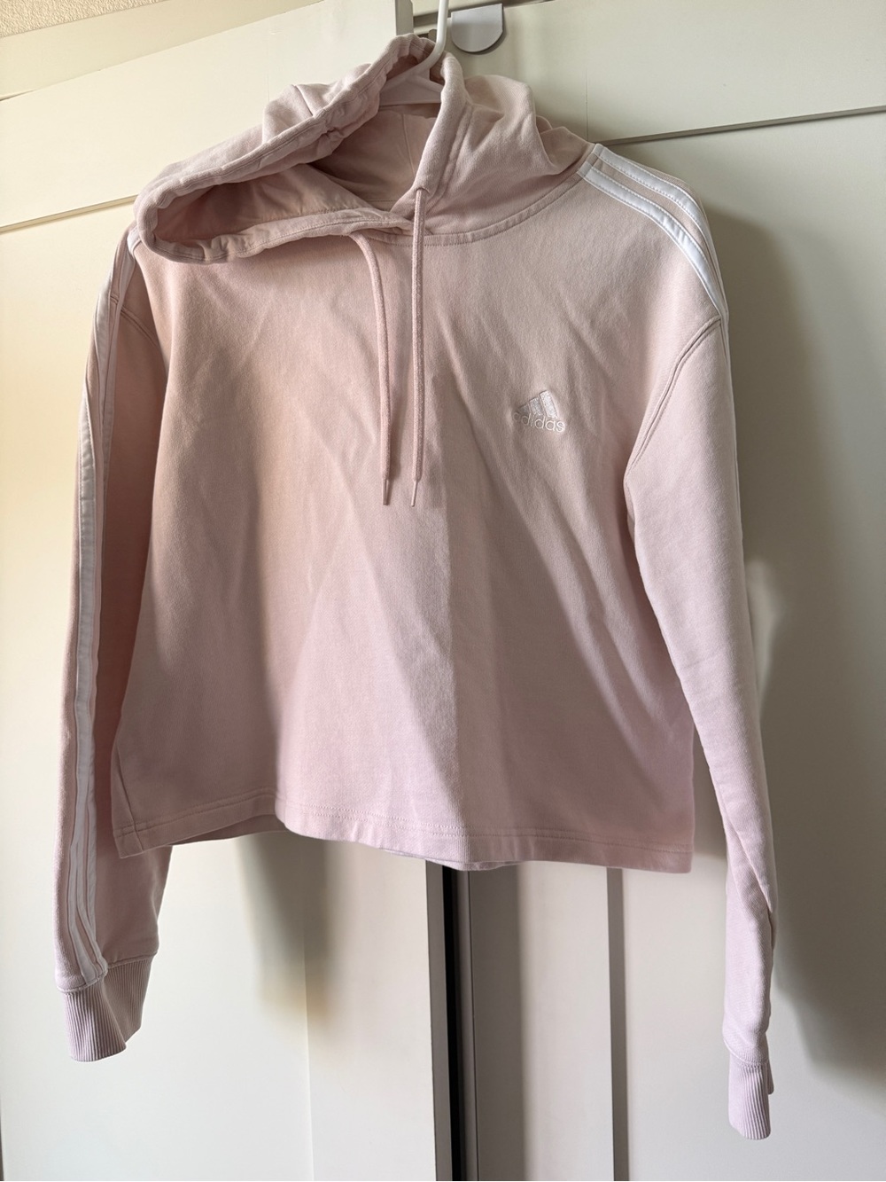 Cropped Hooded Sweatshirt, Size L by adidas